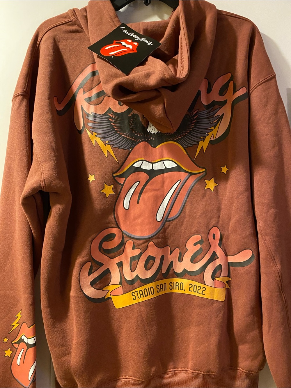 The Rolling Sones Milan Full Zip Cotton Stretch Butter Soft Hoodie In M, L NWT